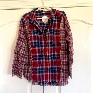 NWT Plaid Button Down - Large